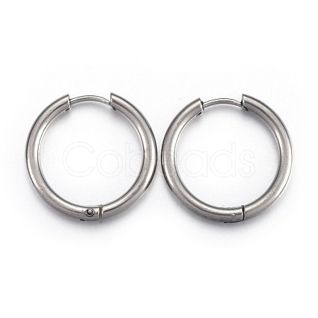 304 Stainless Steel Huggie Hoop Earrings EJEW-L205-02C-P-1