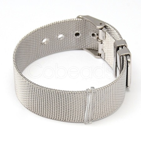 Adjustable 304 Stainless Steel Bracelets Making BJEW-M026-02-1