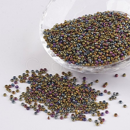 12/0 Grade A Round Glass Seed Beads X-SEED-A022-F12-K409-1