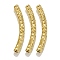 304 Stainless Steel Curved Tube Beads, Golden, 36.5x4mm, Hole: 2.5mm