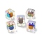 UV Plating Rainbow Iridescent Acrylic Beads, Bead in Bead, Faceted, Cube, 12x12x12mm, Hole: 2.5mm