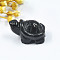 Natural Obsidian Display Decorations, Tortoise Feng Shui Ornament for Longevity, for Home Office Desk, 38~42x25~27x20mm