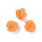 Synthetic Coral Carved Beads, Dyed, Flower, Orange, 10x8.5mm, Hole: 1.3mm