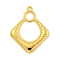 304 Stainless Steel Pendants, Rhombus Charm, Golden, 24.5x19.5x2mm, Hole: 1.2mm