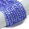 Cat Eye Beads Strands, Round, Royal Blue, 3mm, Hole: 0.5mm, about 130pcs/strand, 160.63''(408cm)