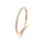 Fashionable Stainless Steel Pave Rhinestone Hinged Bangles for Women