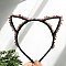 Natural Strawberry Quartz Hair Bands, Cat Eye Hair Bands, for Women Girls, 170x150mm