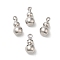 Non-Tarnish 201 Stainless Steel Pendants, Gourd Charm, Stainless Steel Color, 15x7mm, Hole: 2mm