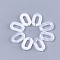 Acrylic Linking Rings, Quick Link Connectors, For Jewelry Chain Making, Imitation Gemstone, Oval, Clear & White, 14.5x9.5x3mm, Hole: 8.5x3mm, about 2021pcs/500g