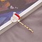 Christmas Theme Alloy Enamel Hair Bobby Pin, for Girls, Golden, Santa Claus, 63.5mm