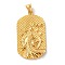 316L Surgical Stainless Steel Big Pendants, Real 18K Gold Plated, Oval with Constellations Charm, Virgo, 53x29x4mm, Hole: 8x5mm