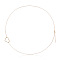 Alloy Heart Ring Waist Chain, Golden, 790mm