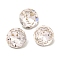 Glass Rhinestone Cabochons, Flat Back & Back Plated, Faceted, Diamond, Rosaline, 6x3mm