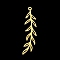 201 Stainless Steel Pendants, Laser Cut, Leaf, Golden, 44x11x1mm, Hole: 1.5mm