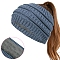 Acrylic Fiber Yarn Cold Weather Headbands, Winter Hat, Winter Warm Ear for Women, Steel Blue, 210x150mm