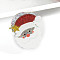 Christmas Glitter Acrylic Claw Hair Clips, for Women Girl, Santa Claus, 38x43mm