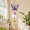 Iron Butterfly Wind Chime, for Garden Outdoor Courtyard Hanging Decoration, Purple, 470mm