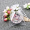 10Pcs Organza Gift Drawstring Bags with Rose, Jewelry Pouches, Wedding Party Christmas Favor Gift Bags, Rectangle, White, 18x13cm