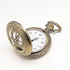 Roman Number Vintage Hollow Flat Round Alloy Quartz Watch Heads Pendants for Pocket Watch Necklace Making WACH-M109-24-2