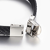 PU Leather Braided Cord Bracelets BJEW-E324-C06-2