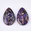 Synthetic Gold Line Regalite/Imperial Jasper/Sea Sediment Jasper Pendants G-S329-074-3