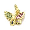 Real 18K Gold Plated Brass Pave Cubic Zirconia Pendants KK-M283-11O-02-1