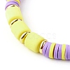 Handmade Polymer Clay Beads Stretch Bracelets Sets BJEW-JB06353-03-12