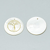 Freshwater Shell Pendants SHEL-Q016-013G-2