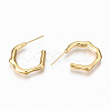 Brass Half Hoop Earrings KK-R117-021-NF-2