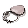 Natural Rose Quartz Heart Big Pendants G-A221-05B-2