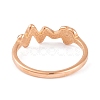 304 Stainless Steel with Rhinestone Heartbeat Finger Ring for Women RJEW-C086-16-RG-3