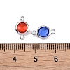 Brass Pave Cubic Zirconia Connector Charms KK-K351-29P-3