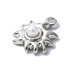 Alloy With ABS Pearl Pendants PALLOY-S188-02P-2