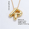 Stainless Steel Party Balloon Letter Pendant Cable Chain Necklaces for Women YF1942-18-1