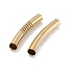 Brass Curved Tube Beads KK-B120-01C-G-2