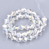 Electroplate Glass Beads Strands EGLA-Q118-6mm-B17-2