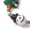 Christmas Theme Glass Beaded Stretch Bracelets BJEW-TA00531-3