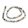 Faceted Natural Agate Beads Strands G-F559-02-6mm-16-2