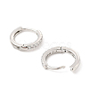 Clear Cubic Zirconia Huggie Hoop Earrings ZIRC-H102-12P-01-1