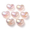 UV Plating Rainbow Iridescent Imitation Jelly Acrylic Beads OACR-C007-08B-1