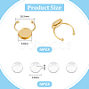 Unicraftale DIY Blank Dome Open Cuff Ring Making Kit STAS-UN0053-06-3