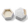 Embossed Hexagon Plastic Pendant Necklace Storage Boxes CON-P020-B01-3