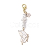 Butterfly Alloy Enamel Pendants Decoraiton HJEW-JM01637-02-3