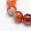 Natural Striped Agate/Banded Agate Stretchy Bracelets BJEW-G428-6mm-06-3