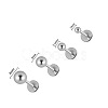 304 Stainless Steel Flat Round Cartilage Earrings WG9004D-05-1