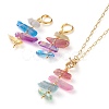 Electroplated Natural Quartz Crystal Beads Jewelry Sets SJEW-JS01166-1