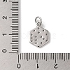 Rack Plating Brass Micro Pave Clear Cubic Zirconia Pendants KK-B092-32P-3