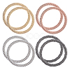 BENECREAT 8Pcs 4 Colors Steel Wire Wrap Chain Stretch Bracelets Set BJEW-BC0001-21-1
