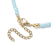 Glass Beads with Pearl Necklaces NJEW-JN04682-01-5