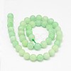 Synthetic Myanmar Jade(Glass) Bead Strands G-L448-14-4mm-1-2
